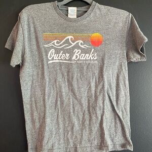 Delta Gray Short Sleeve Tee with Mountain Design